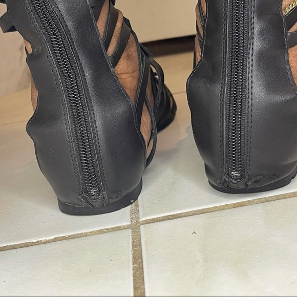 JustFab Lace-Up Gladiator Sandals - Black- Size 8 (Fits 8.5) – Extra Wide Width - Picture 12 of 12